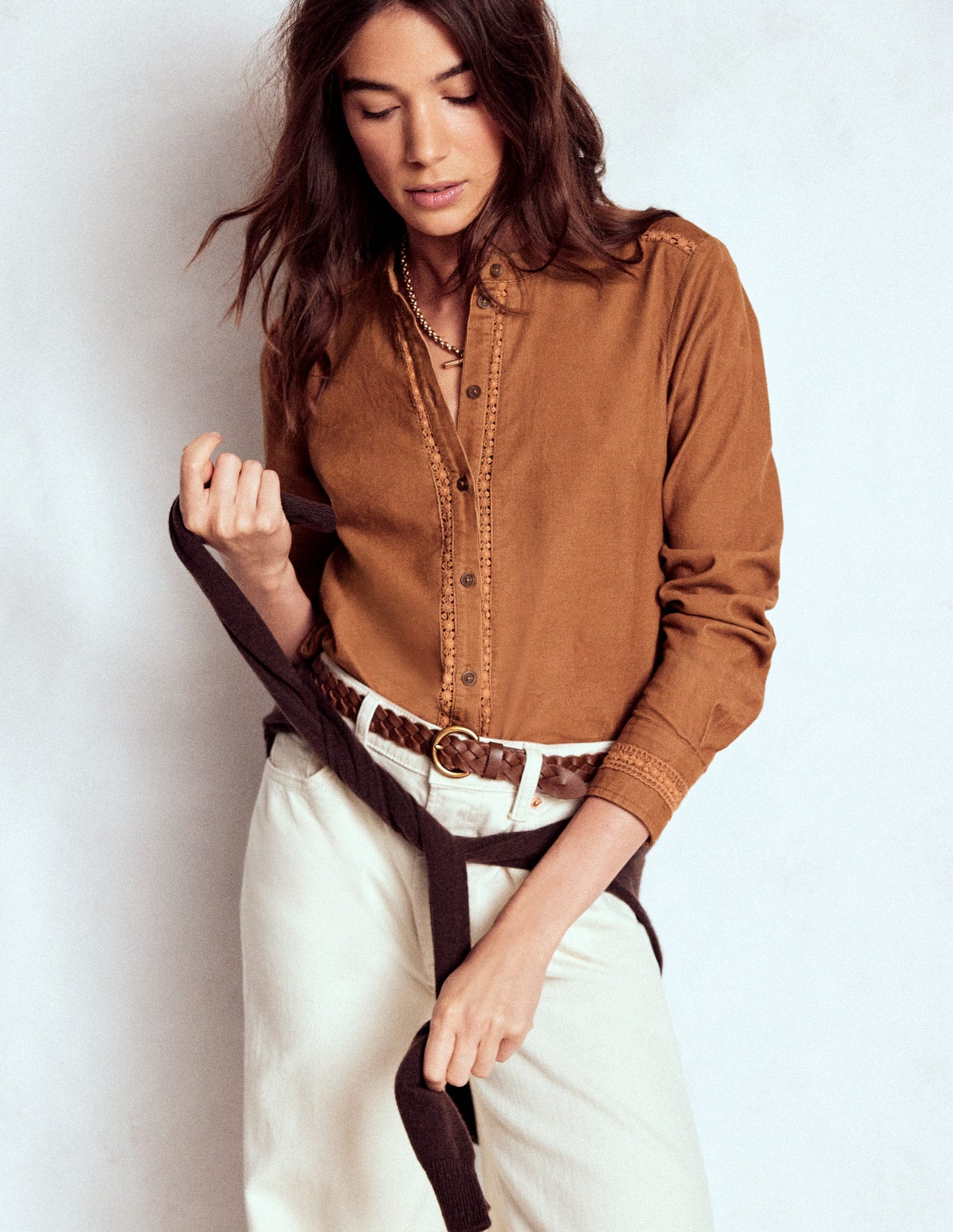 Victoria Cord Shirt-Ginger