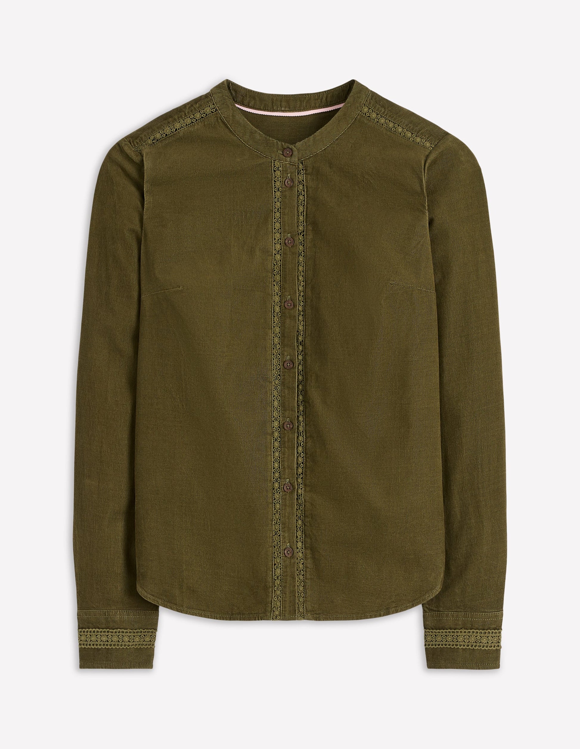 Victoria Cord Shirt-Woodland Green-5