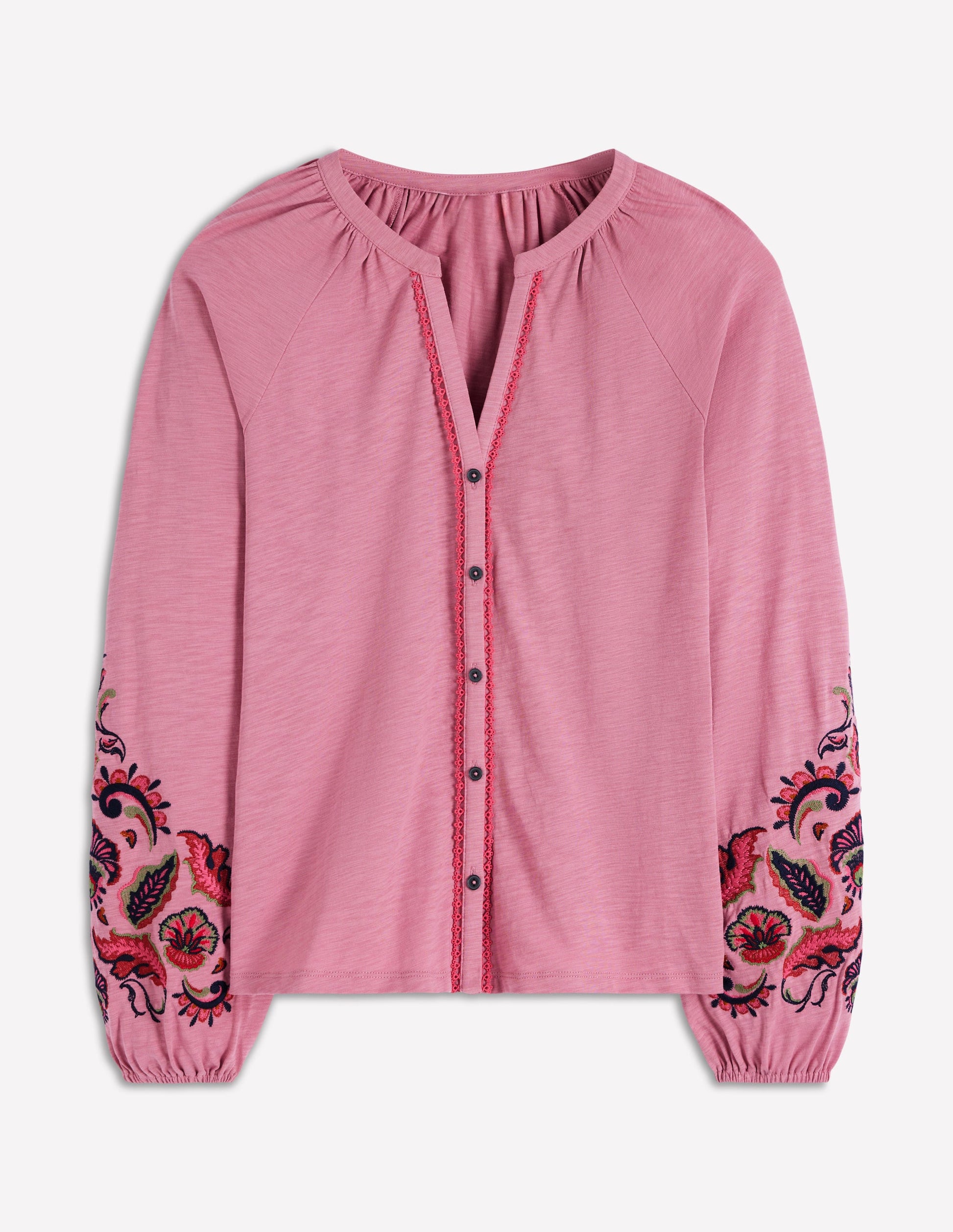 Alma Embroidered Shirt-Ash Rose-5