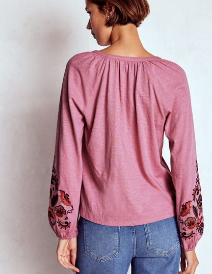 Alma Embroidered Shirt-Ash Rose-4