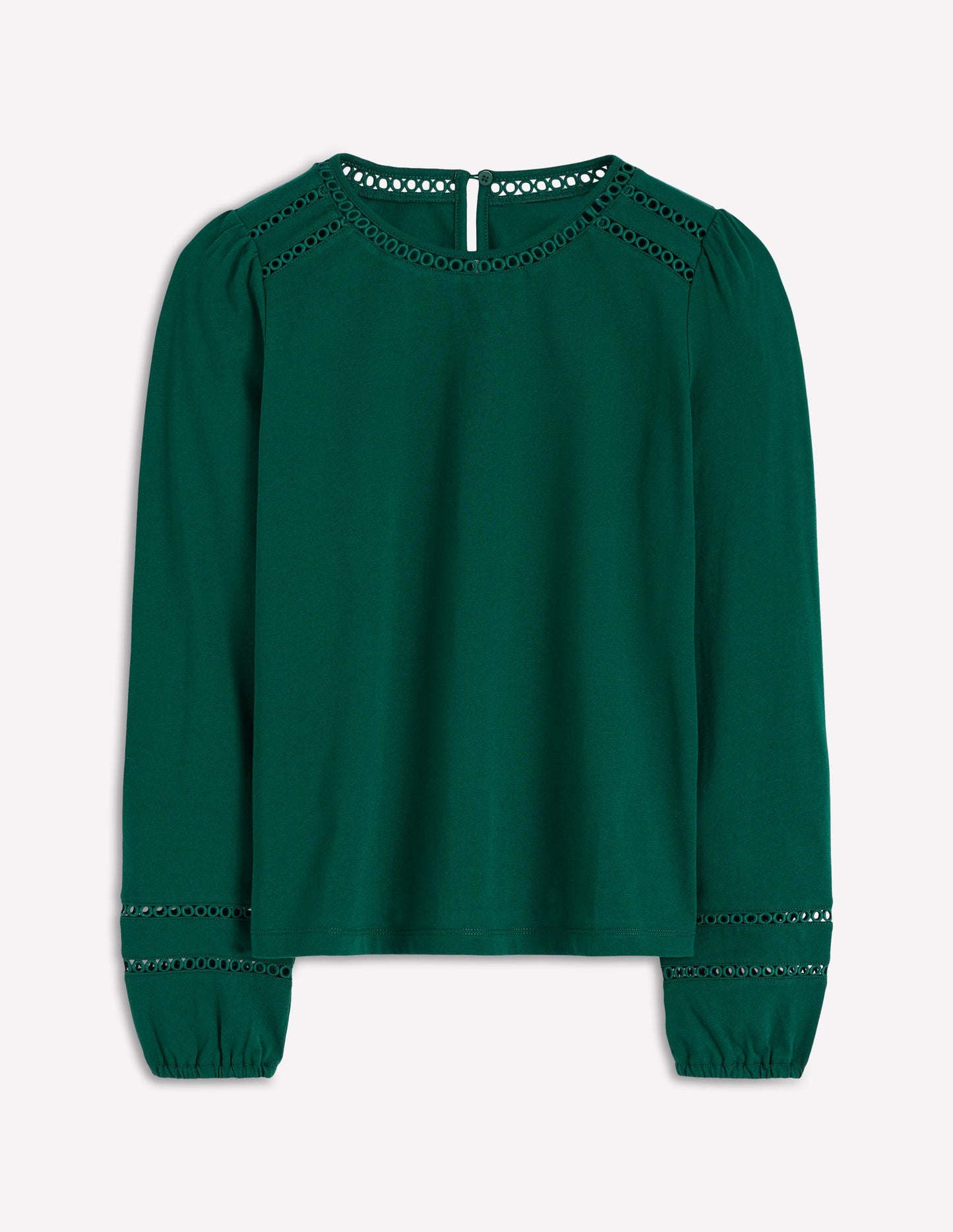 Flo Trim Detail Top-Emerald Night