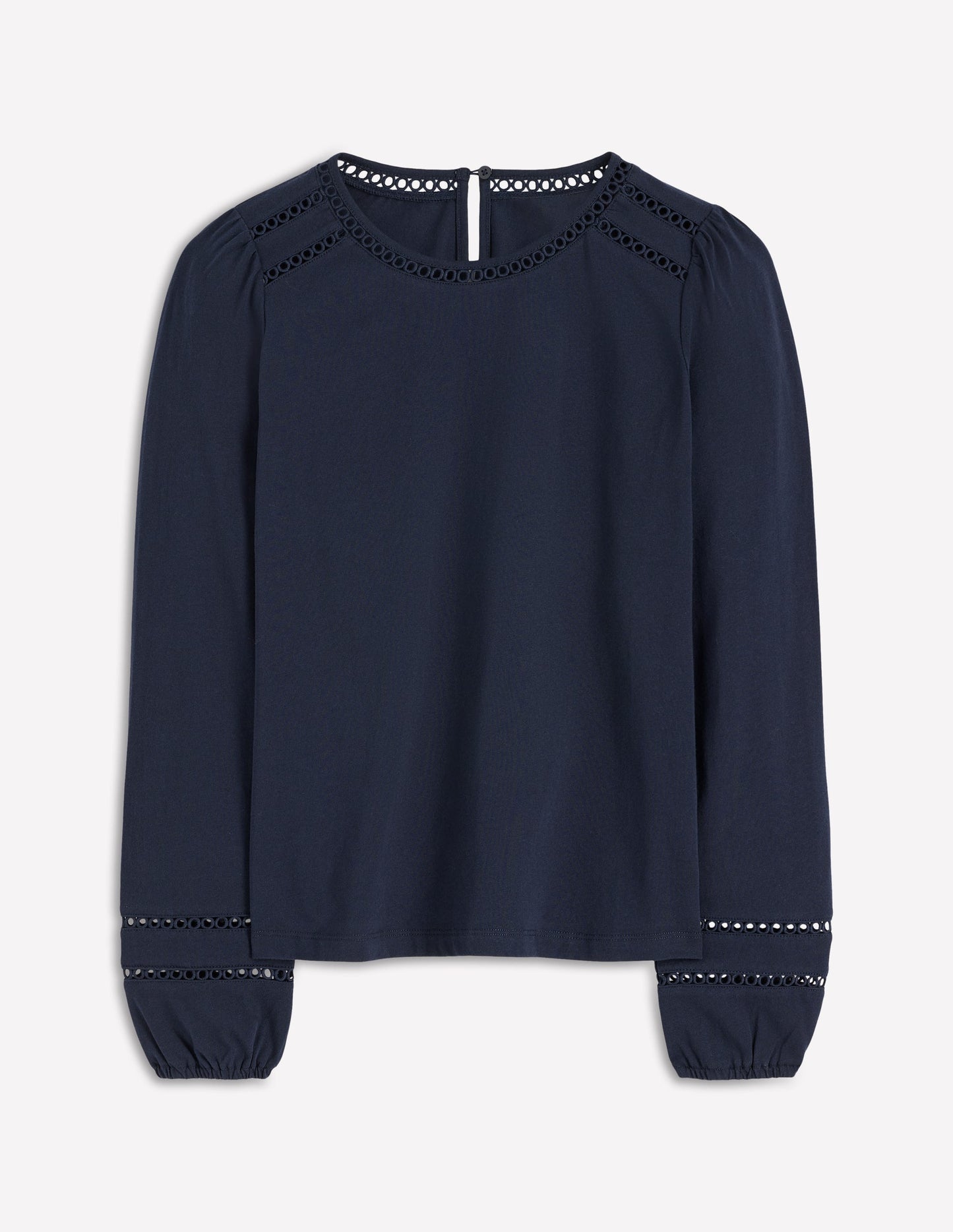 Flo Trim Detail Top-Navy