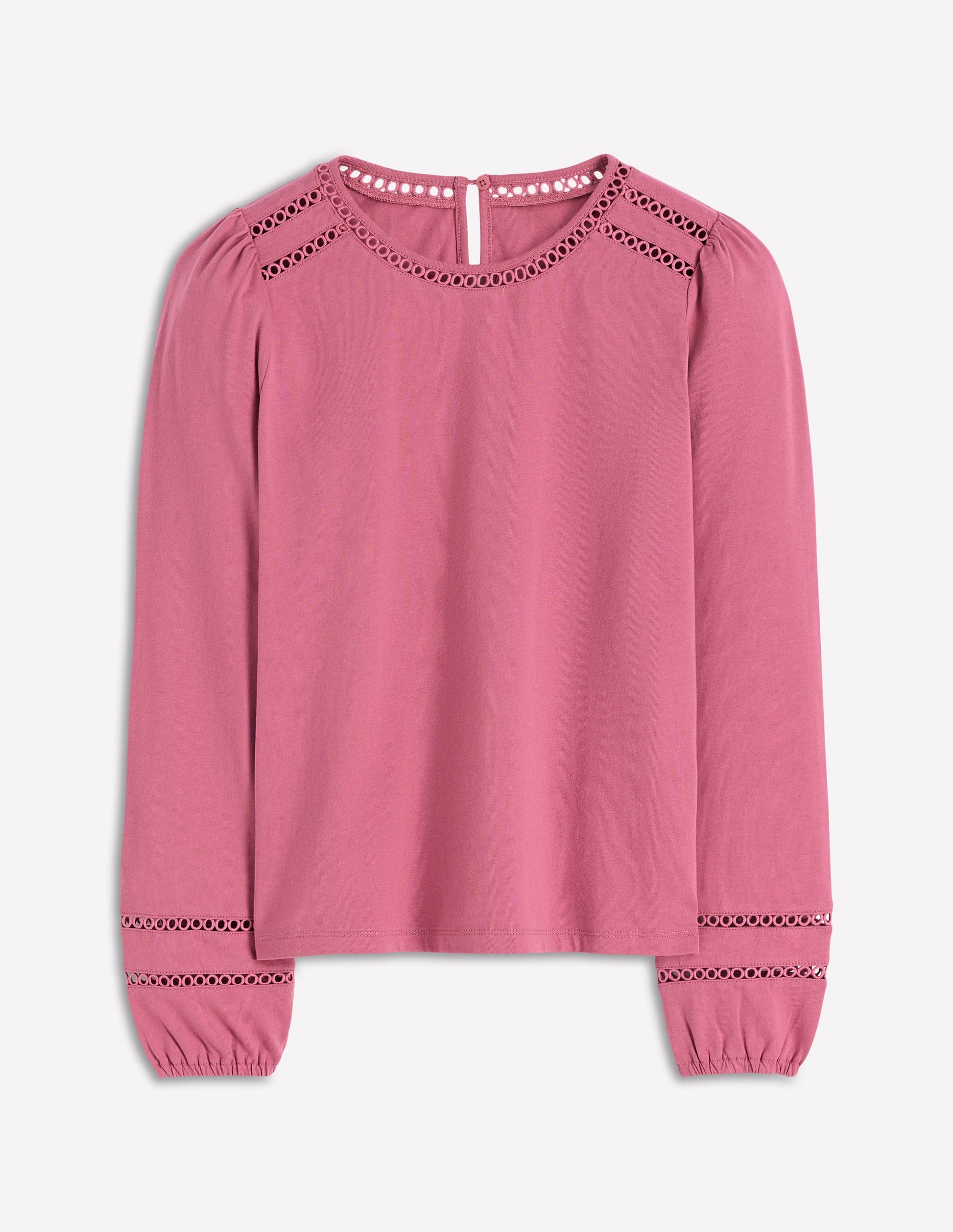 Flo Trim Detail Top-Pink Heather-4