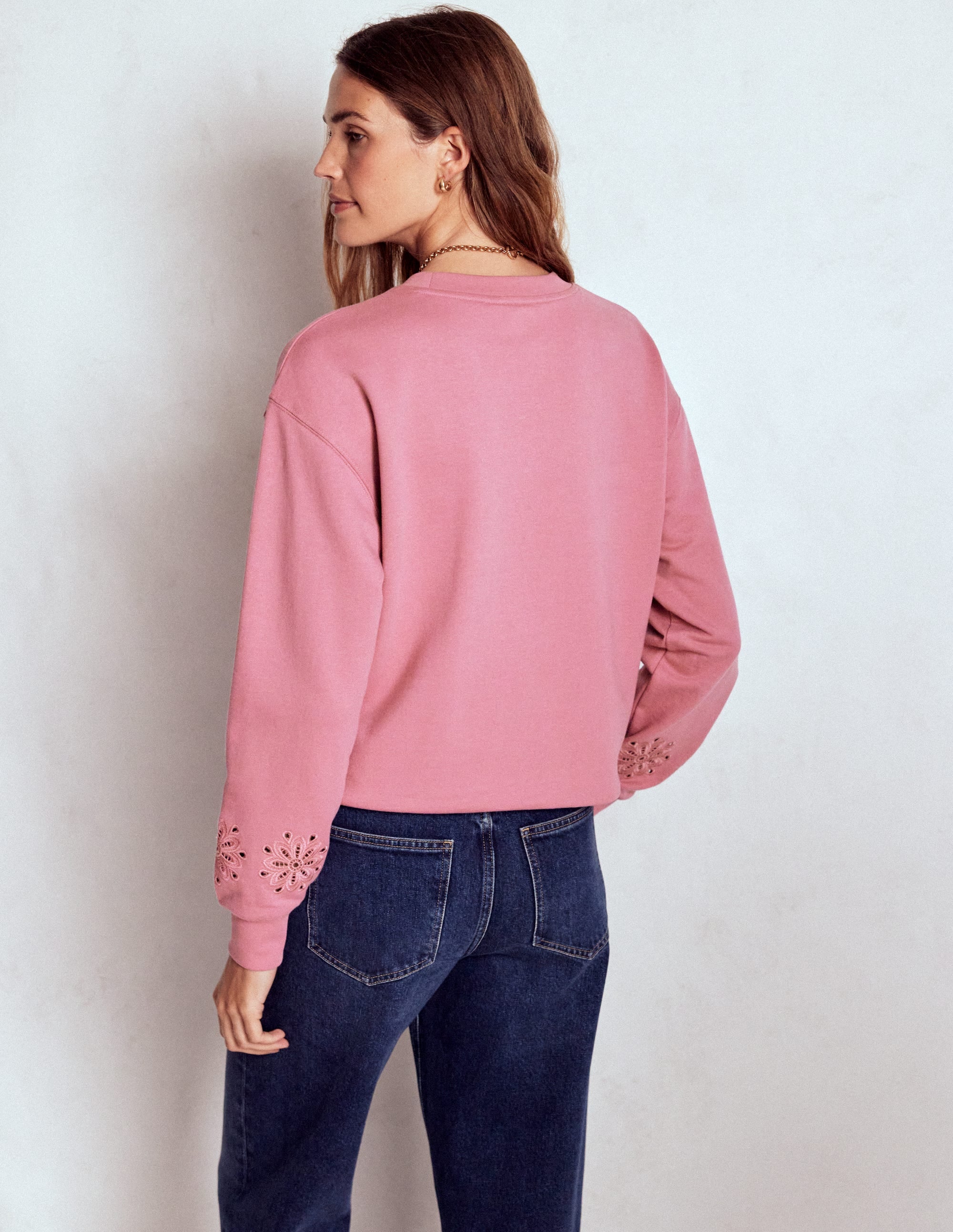 Emi Cutwork Sweatshirt-Pink Heather - Image 3