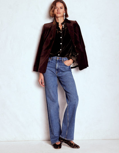 Lorna Pleat Neck Velvet Top-Espresso-6