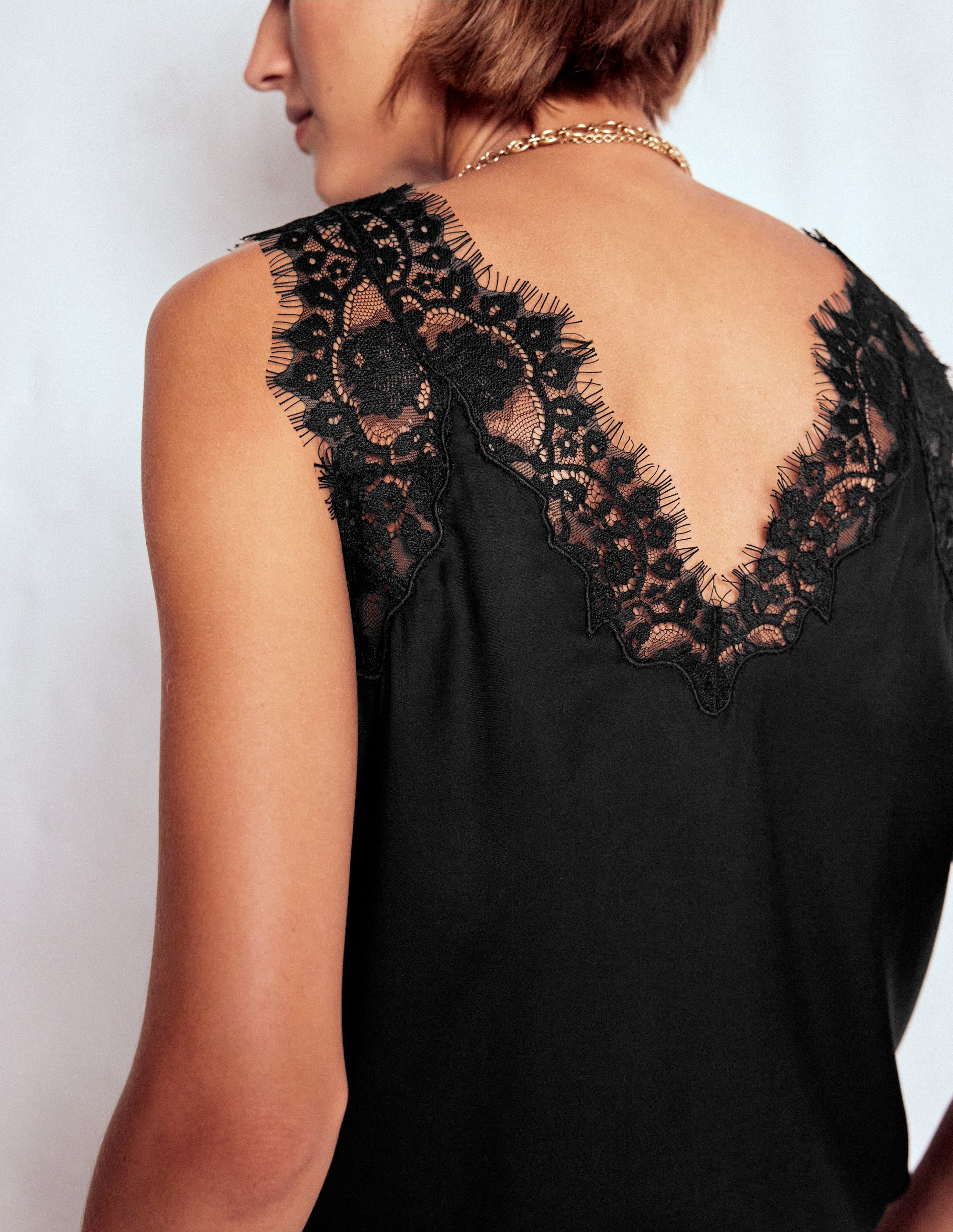 Ara Silk Blend Lace Cami - Black | Boden UK