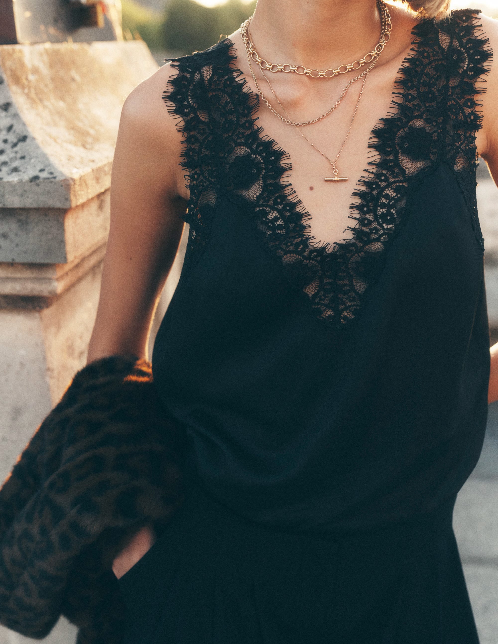 Ara Silk Blend Lace Cami - Black | Boden UK