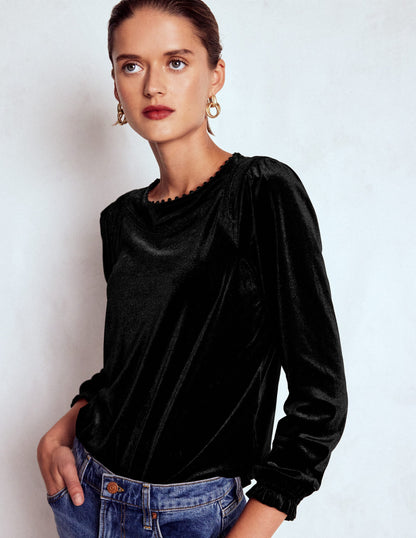 Mila Velvet Top-Black-4