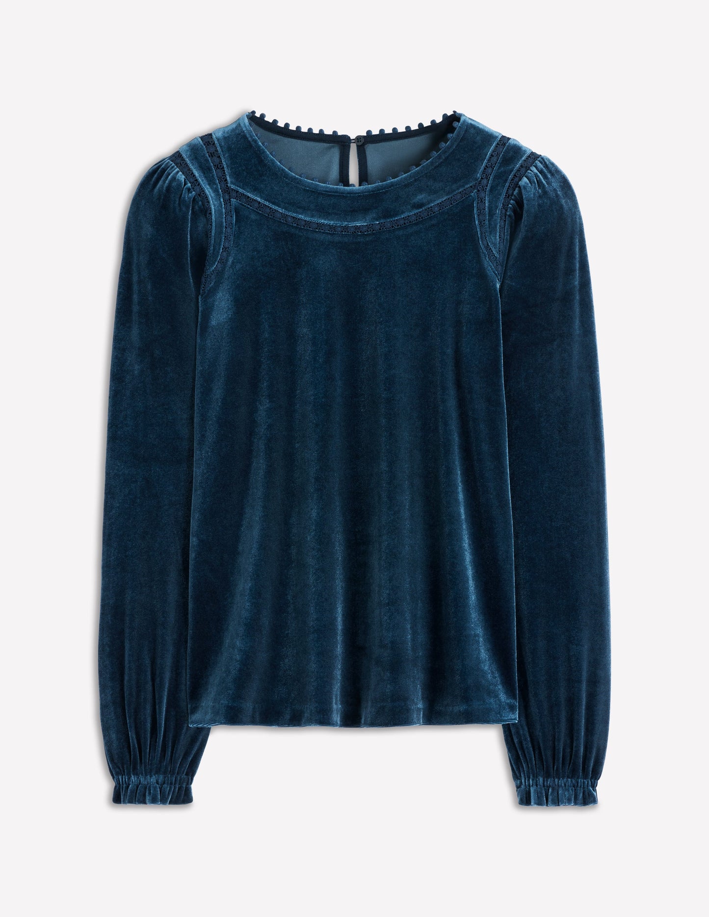 Mila Velvet Top-Midnight Ocean