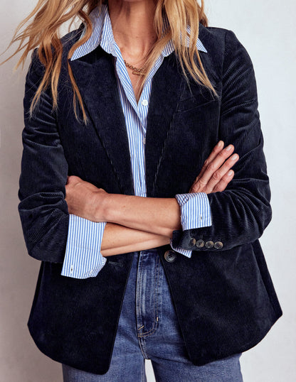Stamford Cord Blazer-Navy-2