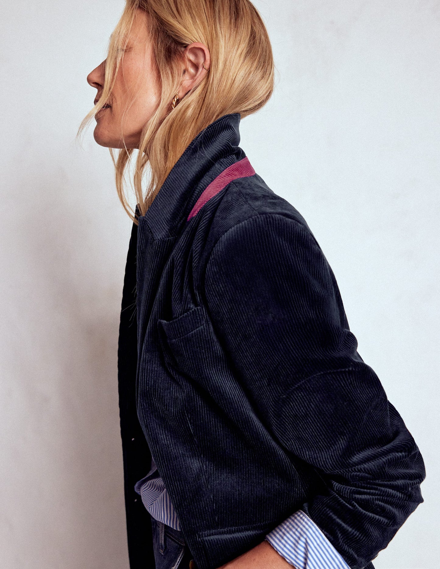 Stamford Cord Blazer-Navy