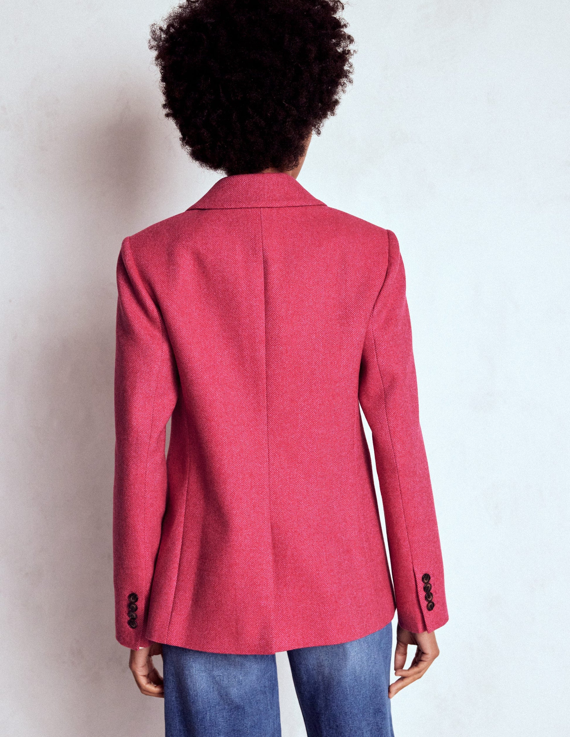 Stamford Wool-Blend Blazer-Red and Pink Wide Herringbone-3