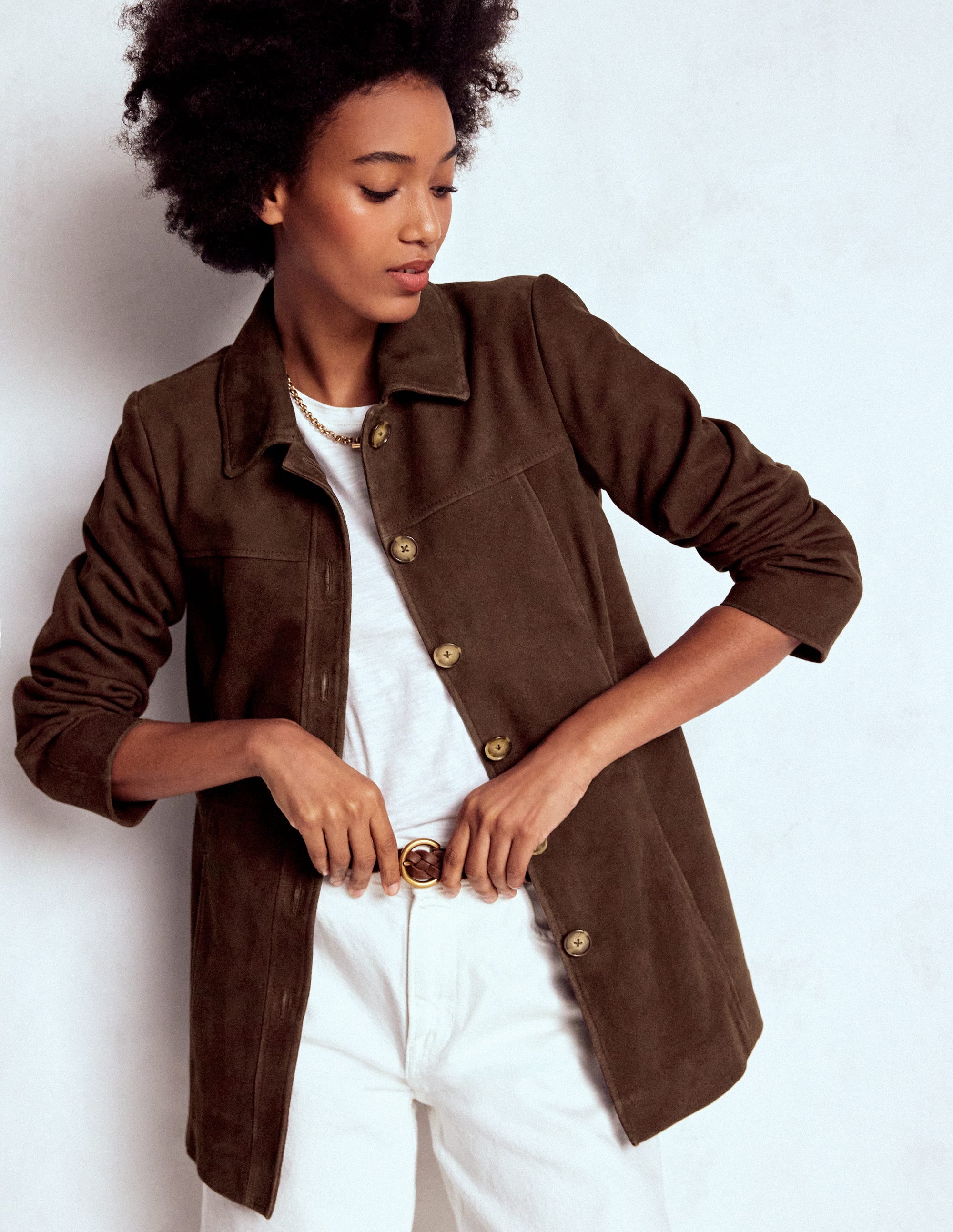 Suede Jacket-Dark Chocolate - Image 3