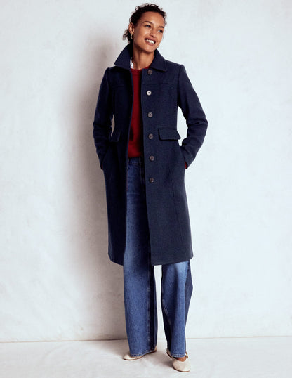 St Albans Fitted Coat-Navy-1