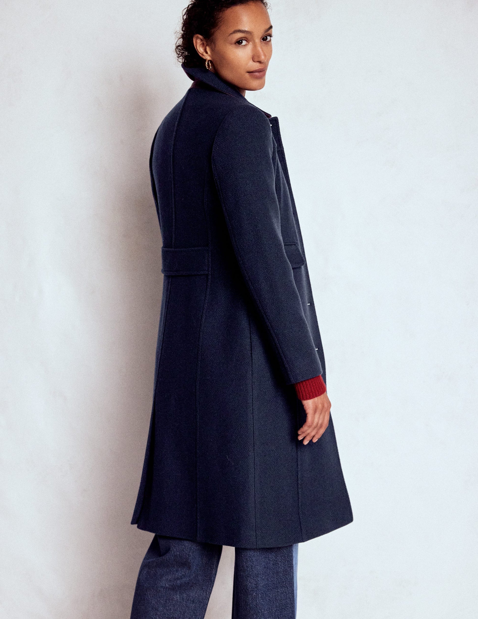 St Albans Fitted Coat-Navy-3