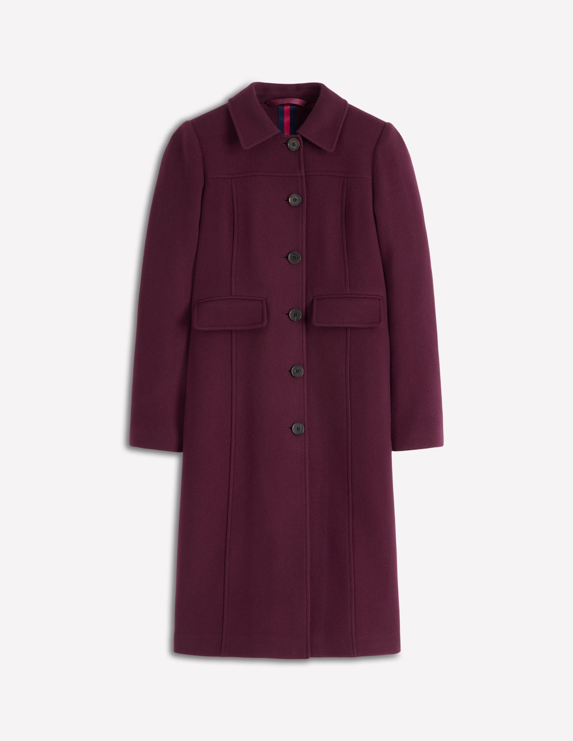 St Albans Fitted Coat-Dark Cherry-7