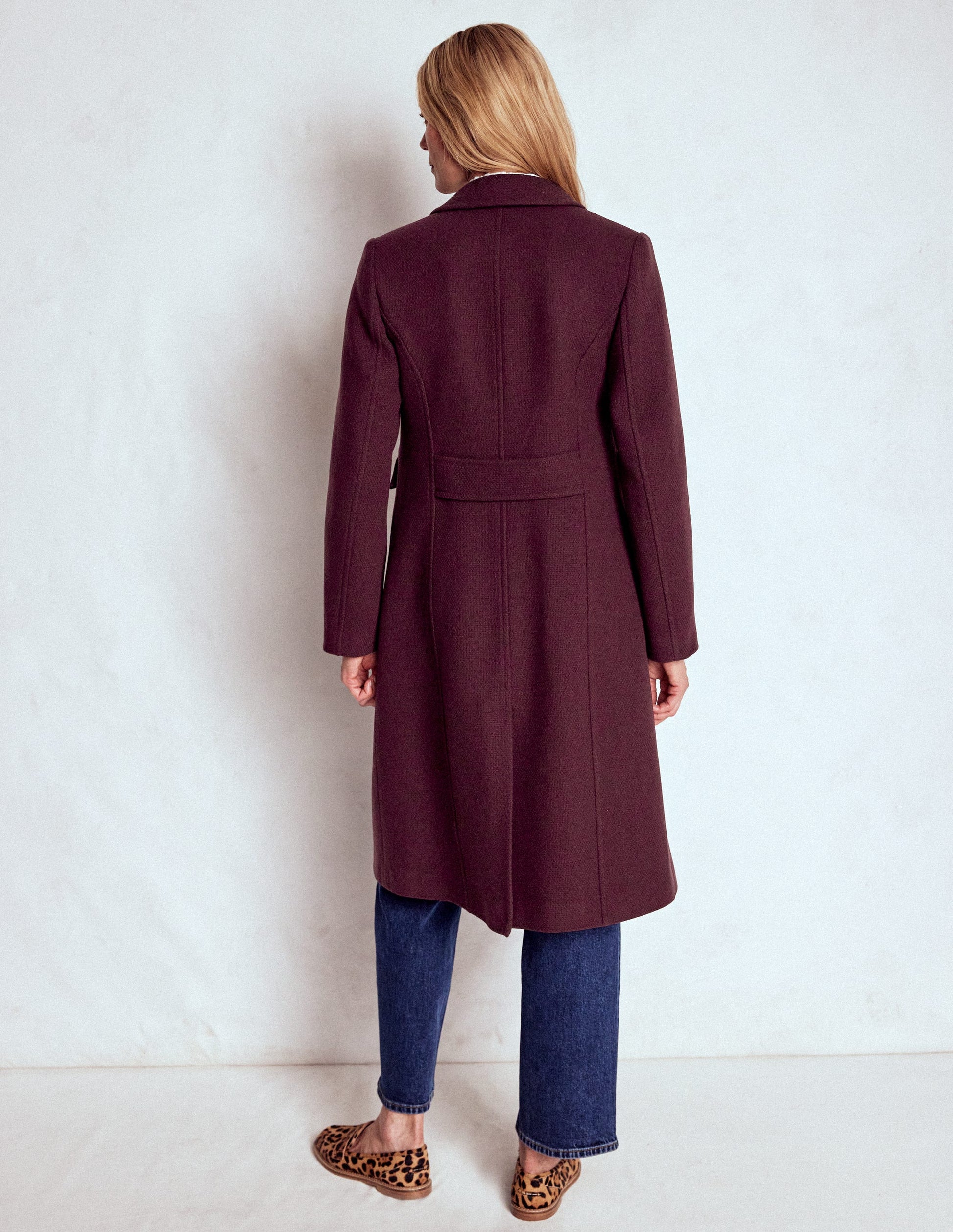 St Albans Fitted Coat-Dark Cherry-3
