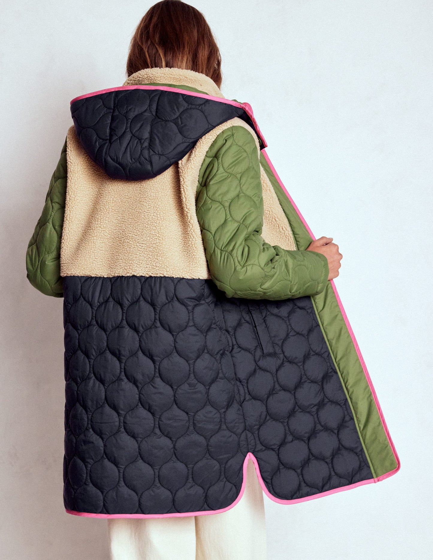 Borg Mix Coat-Multi Borg