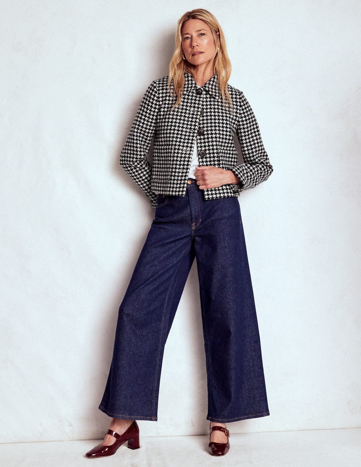 Knightsbridge Wool Jacket-Black Dogstooth