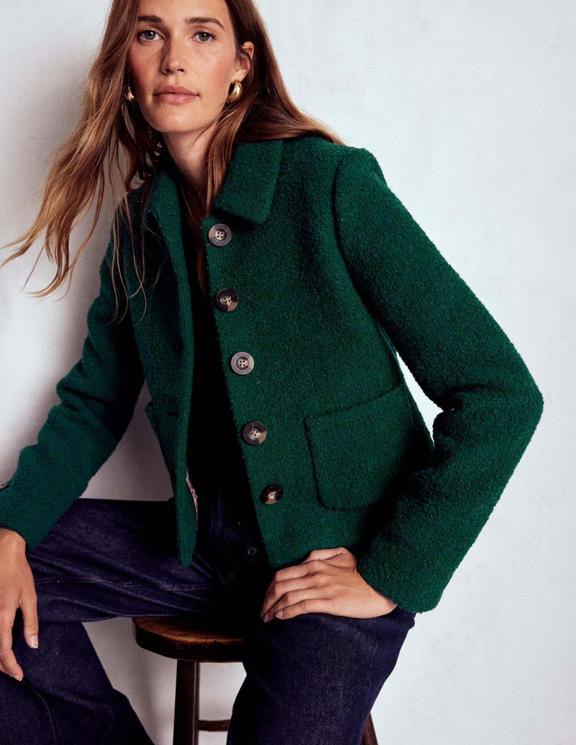 Knightsbridge Wool Jacket-Emerald Night-1