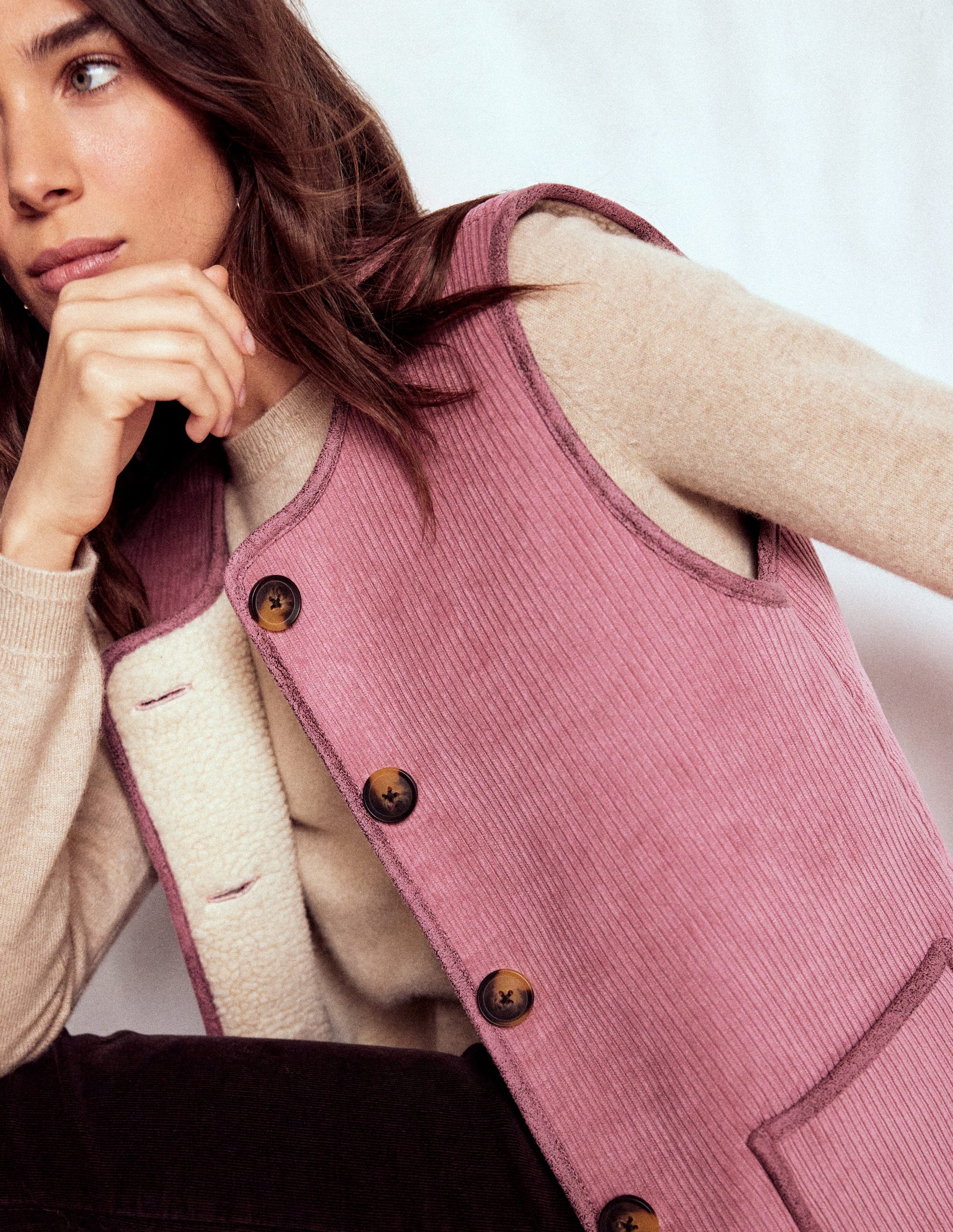 Clerkenwell Reversible Gilet-Light Pink, Natural-4