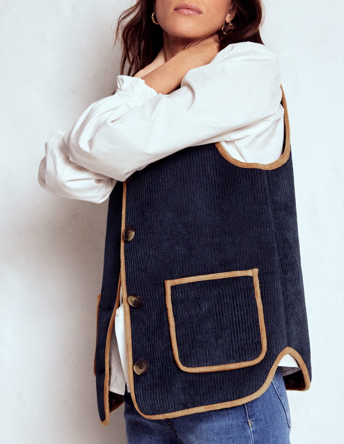 Clerkenwell Reversible Gilet-Navy, Leopard