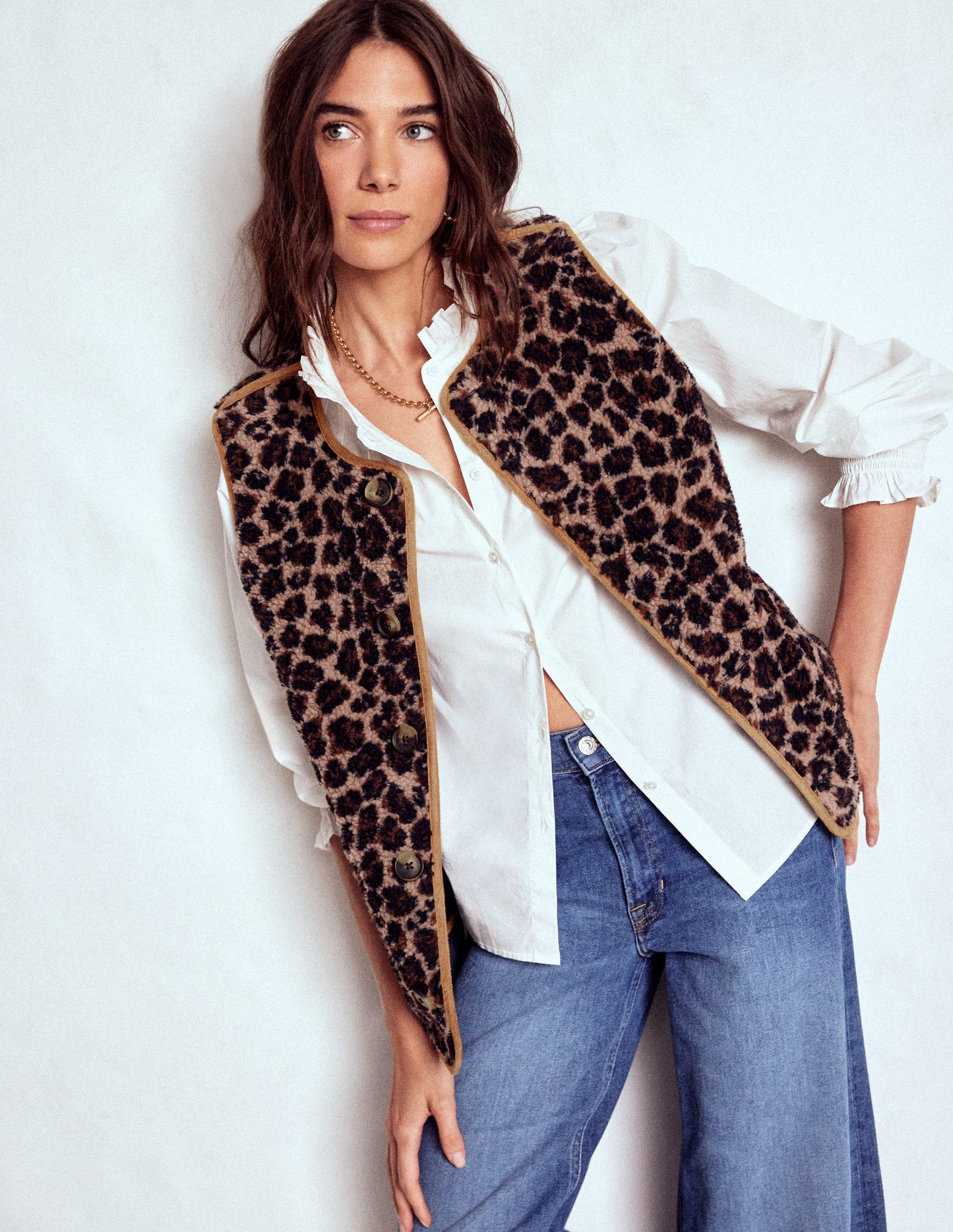 Clerkenwell Reversible Gilet-Navy, Leopard