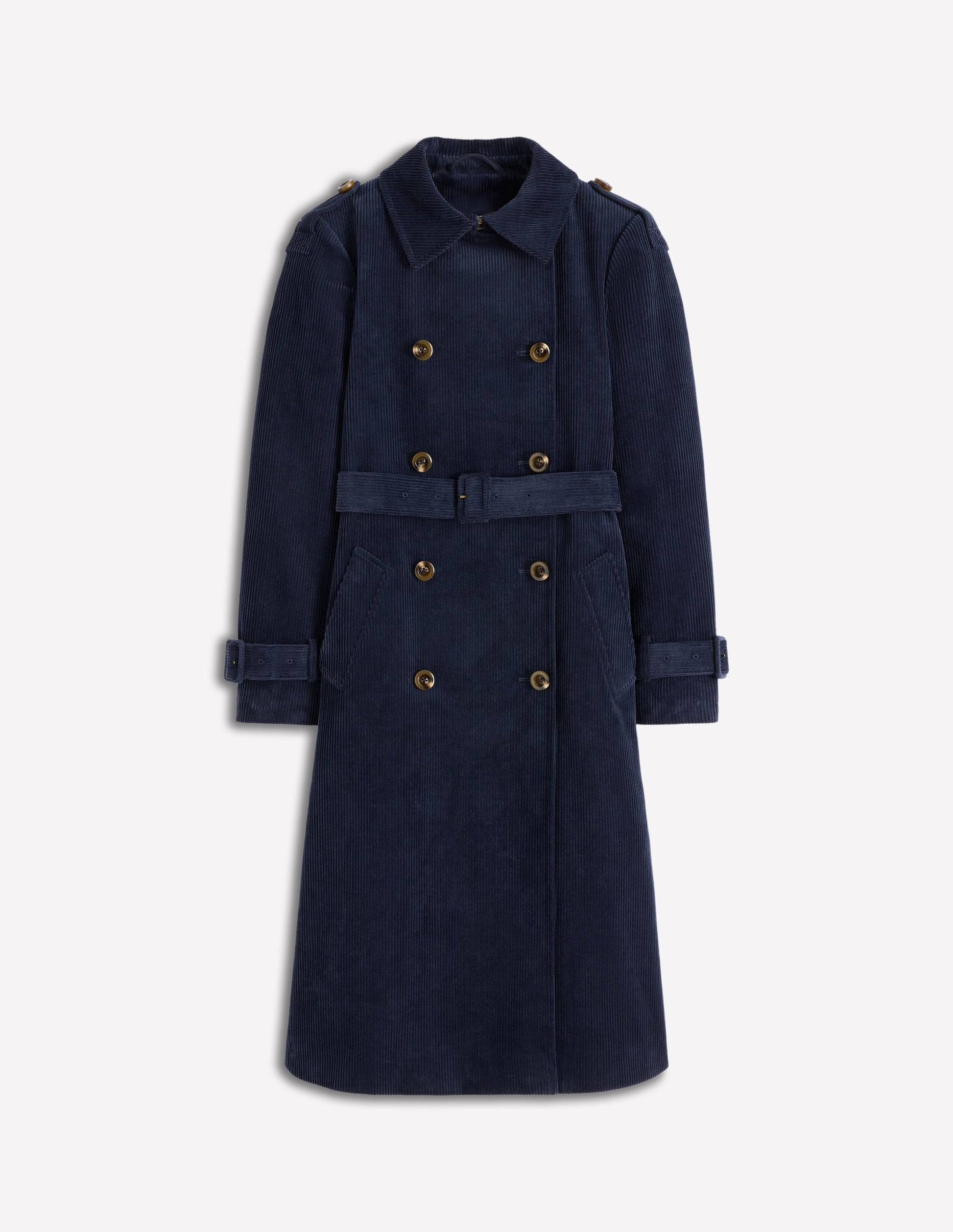 Cheltenham Cord Trench Coat-Navy-5
