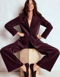 Woodbridge Cord Blazer-Deep Aubergine