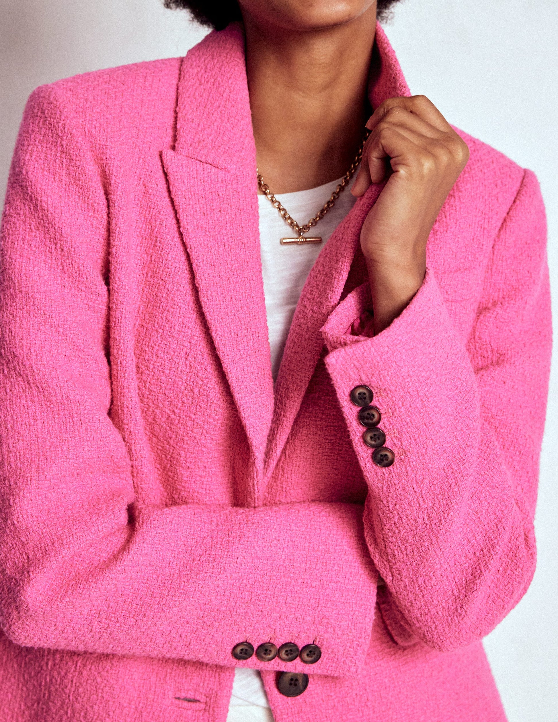 Stamford Texture Blazer-Pink Peony-2