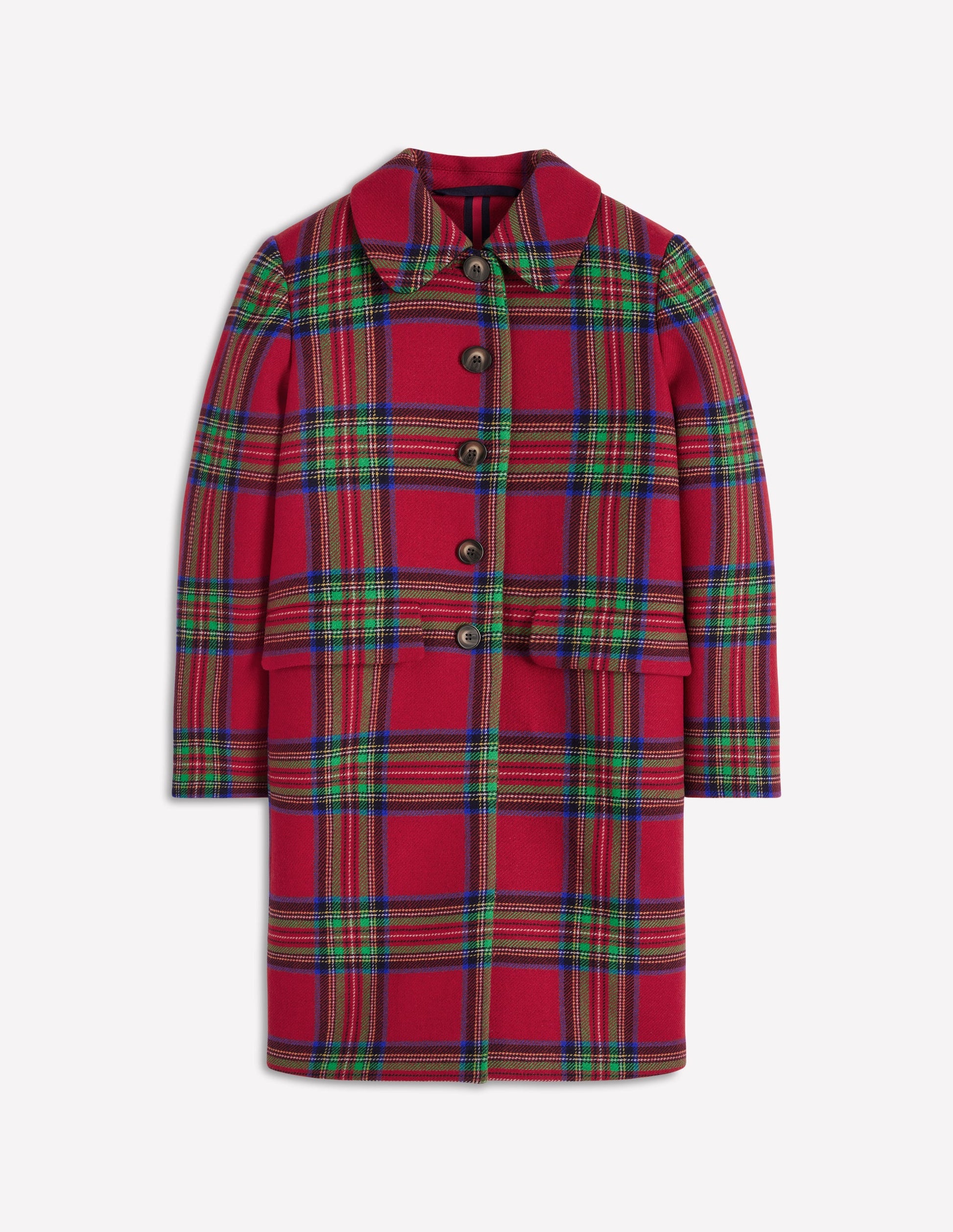 Edinburgh Swing Coat-Red, Blue and Green Check-6
