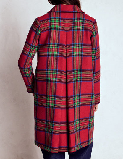 Edinburgh Swing Coat-Red, Blue and Green Check-3