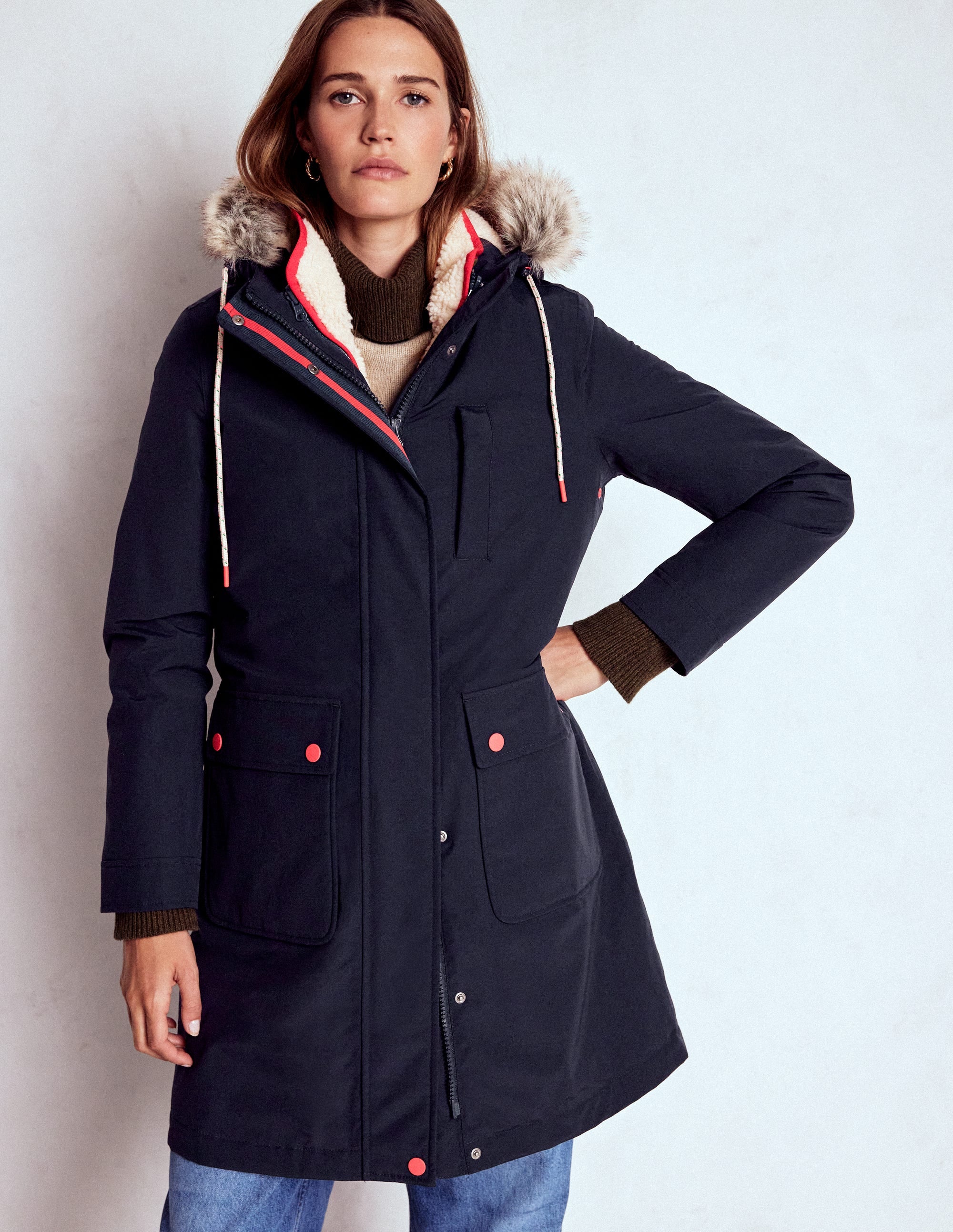 4-In-1 Hooded Parka-Navy - Image 1