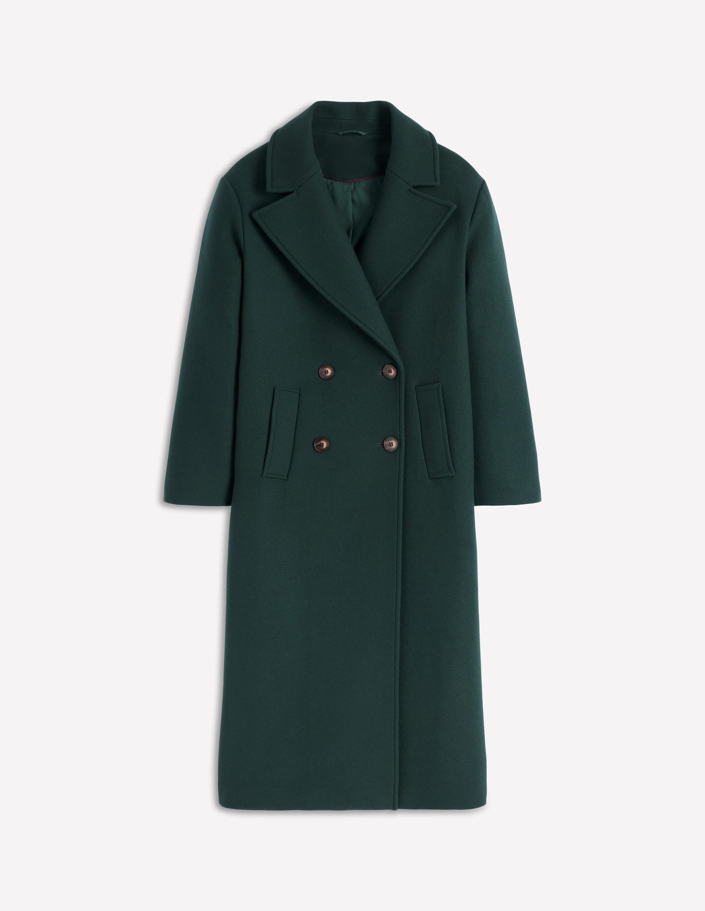 Cocoon Wool Coat-Emerald Night