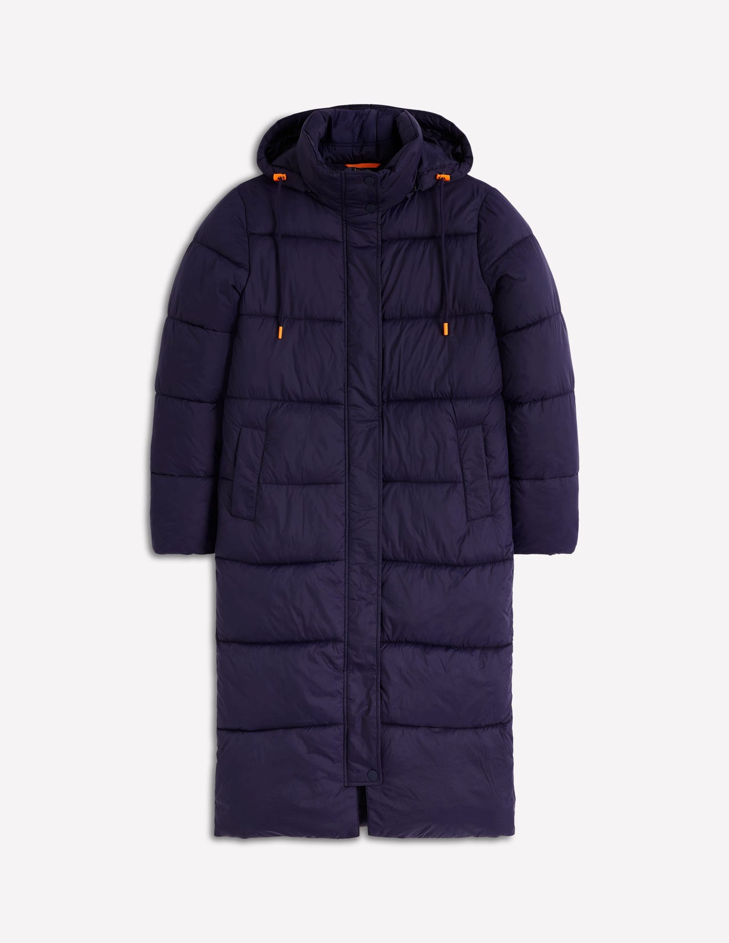 Longline Padded Coat-Navy