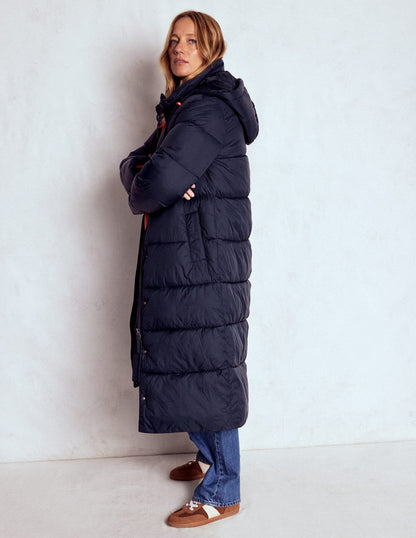 Longline Padded Coat-Navy-5