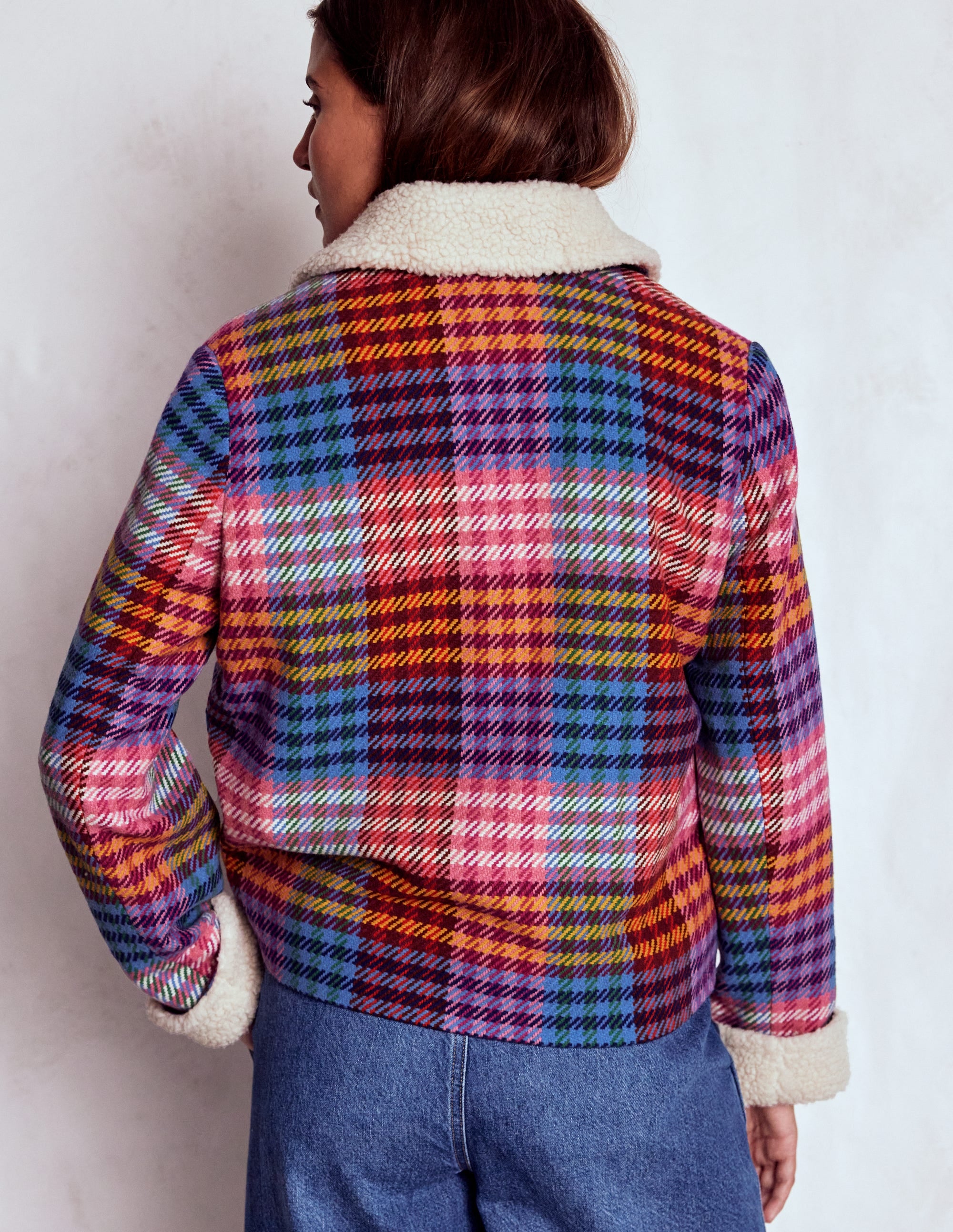 Stirling Check Coat-Rainbow Blanket Multigingham - Image 3