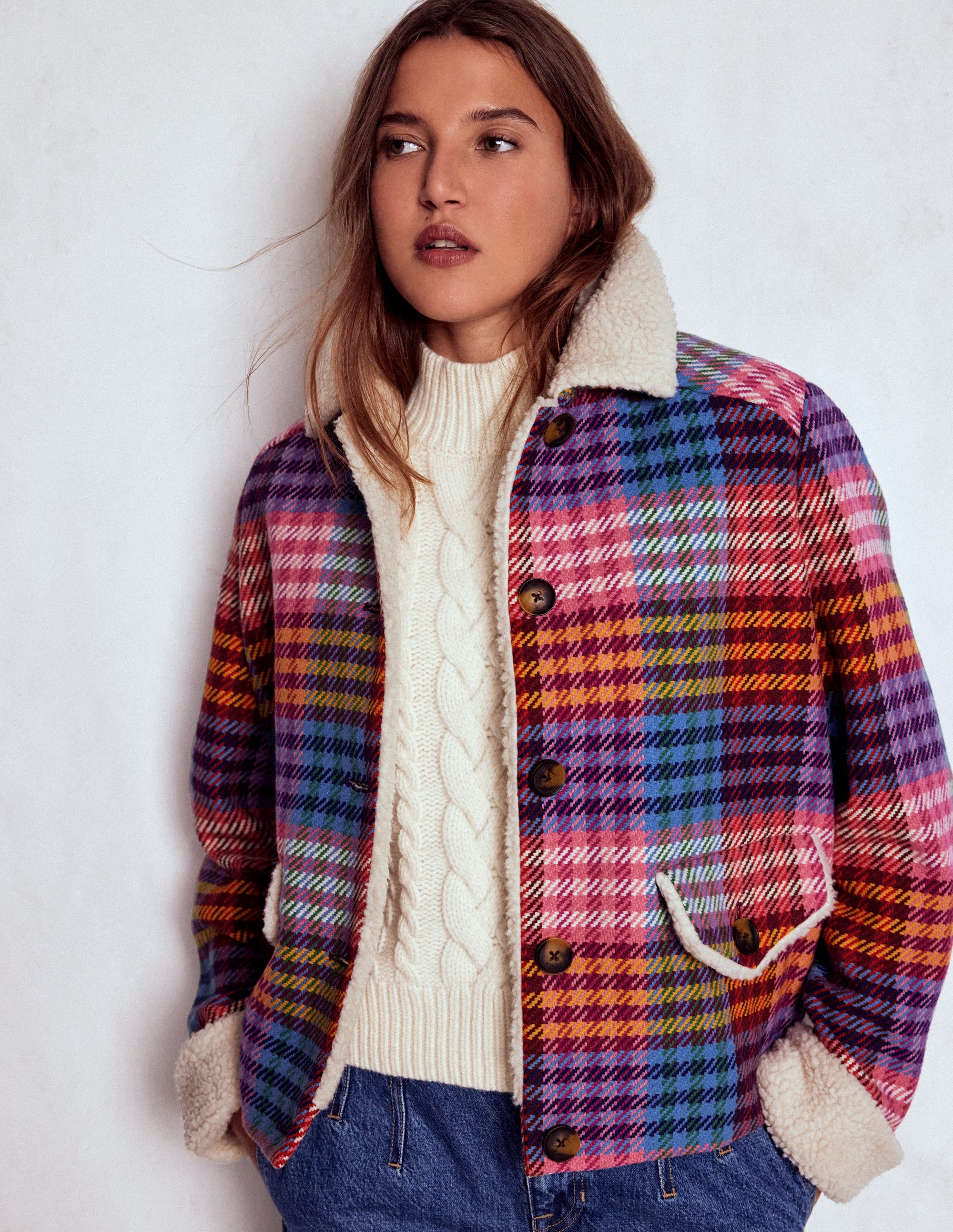 Stirling Check Coat-Rainbow Blanket Multigingham - Image 4