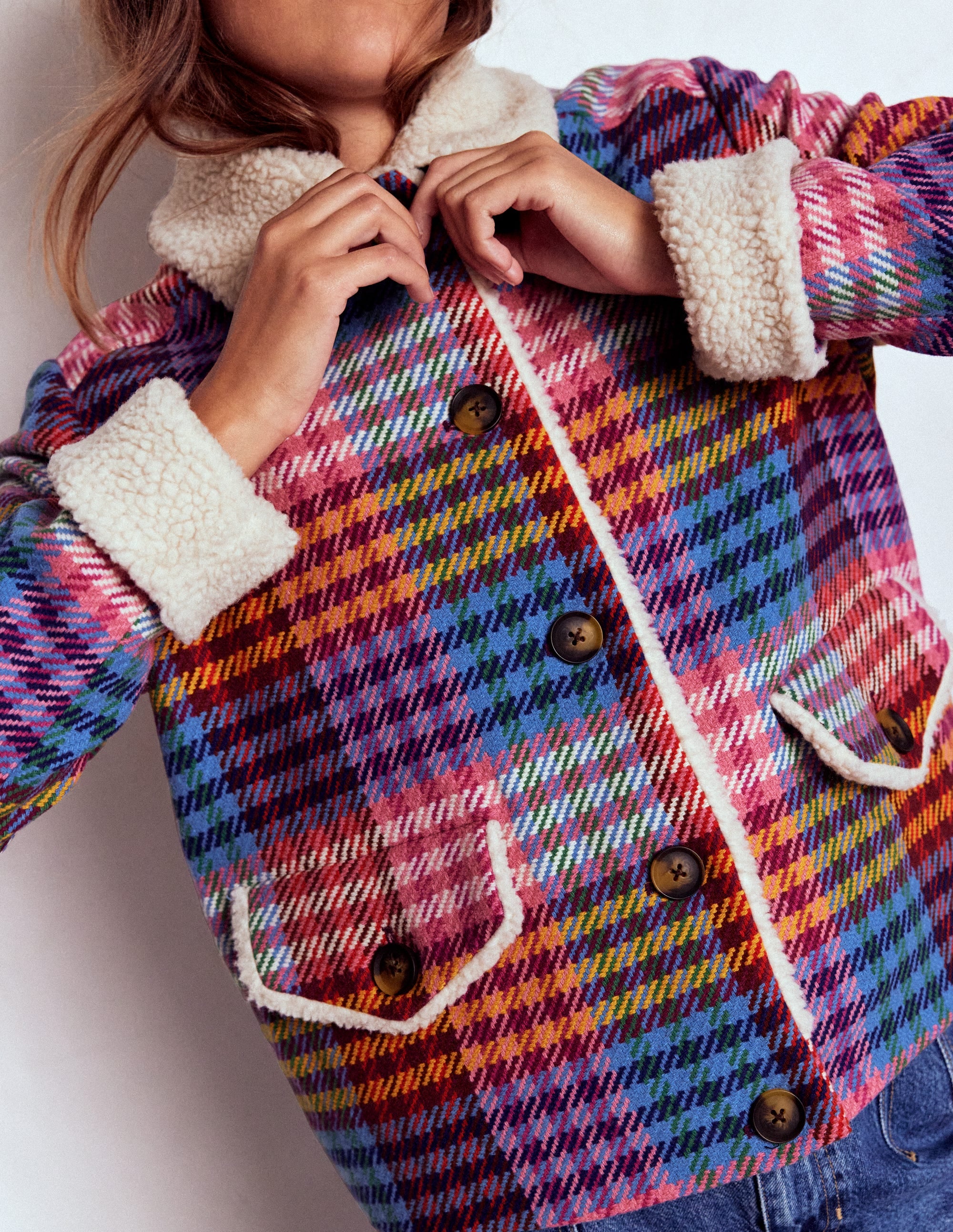 Stirling Check Coat-Rainbow Blanket Multigingham - Image 5