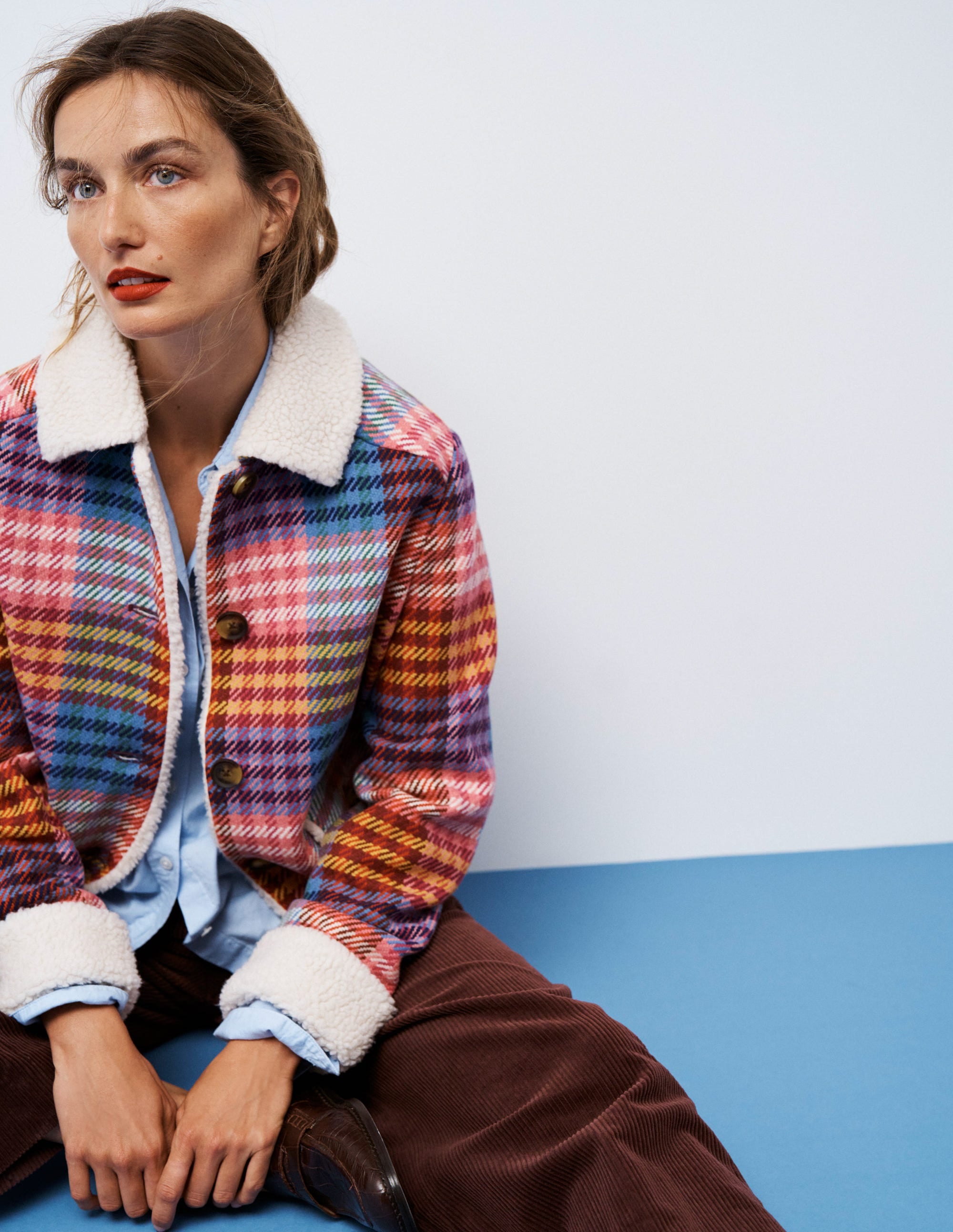Stirling Check Coat-Rainbow Blanket Multigingham - Image 6