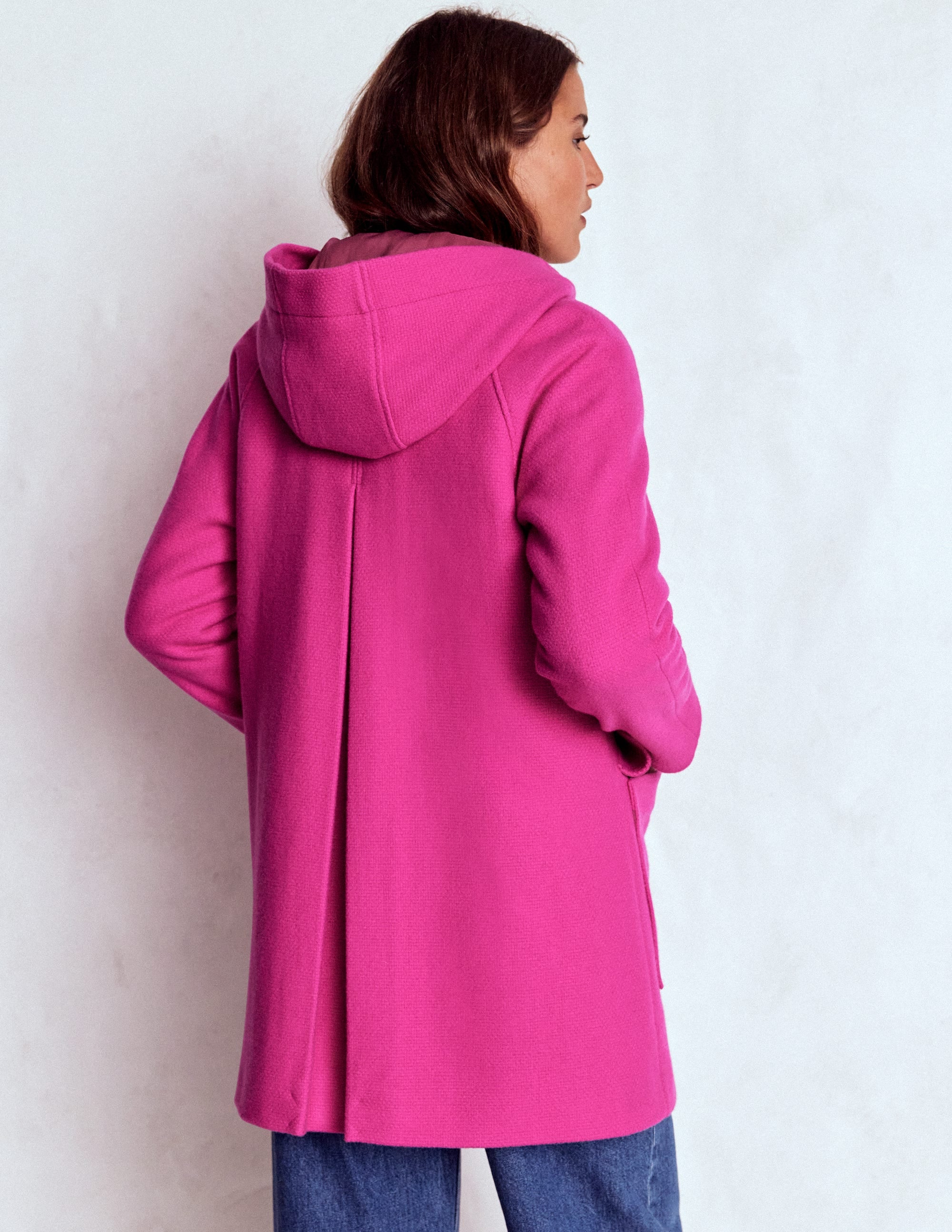 Swing Duffle Coat - Pink Peony | Boden AU