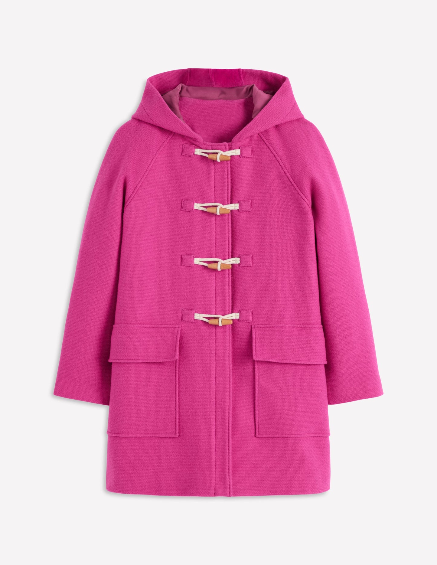Swing Duffle Coat-Pink Peony