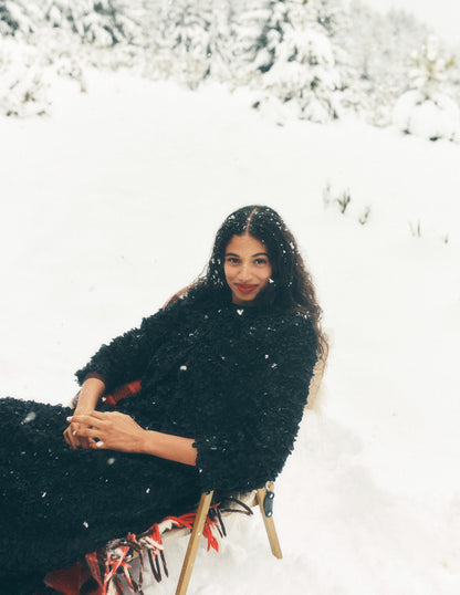 Petal Textured Cropped Jacket-Black, Petal Tulle-6