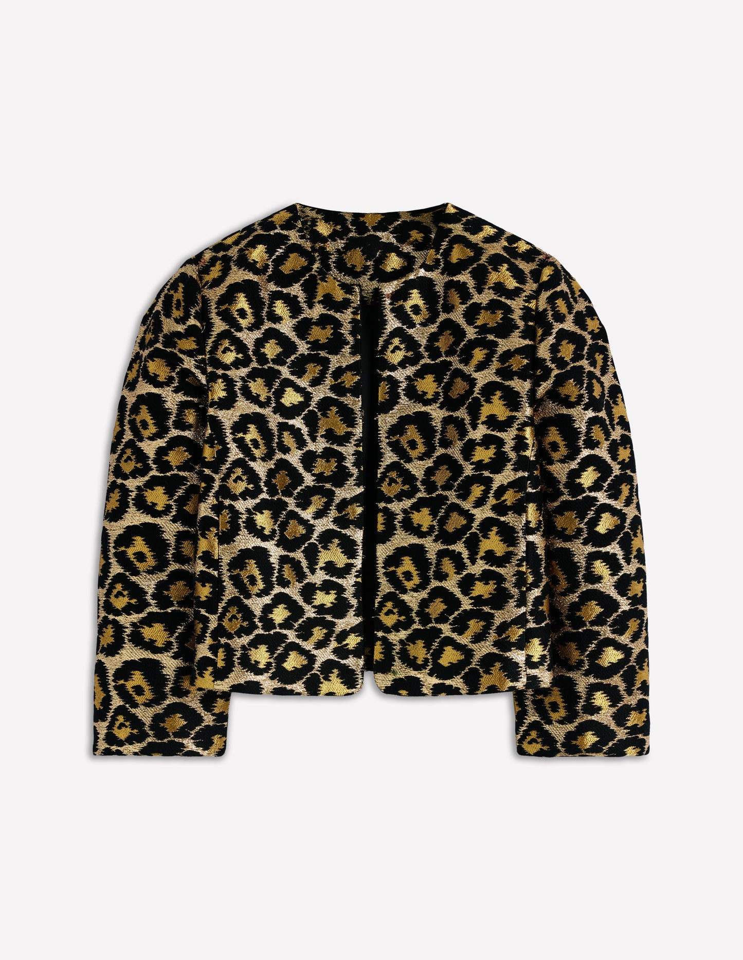 Jacquard Leopard Jacket-Leopard, Lurex Jacquard