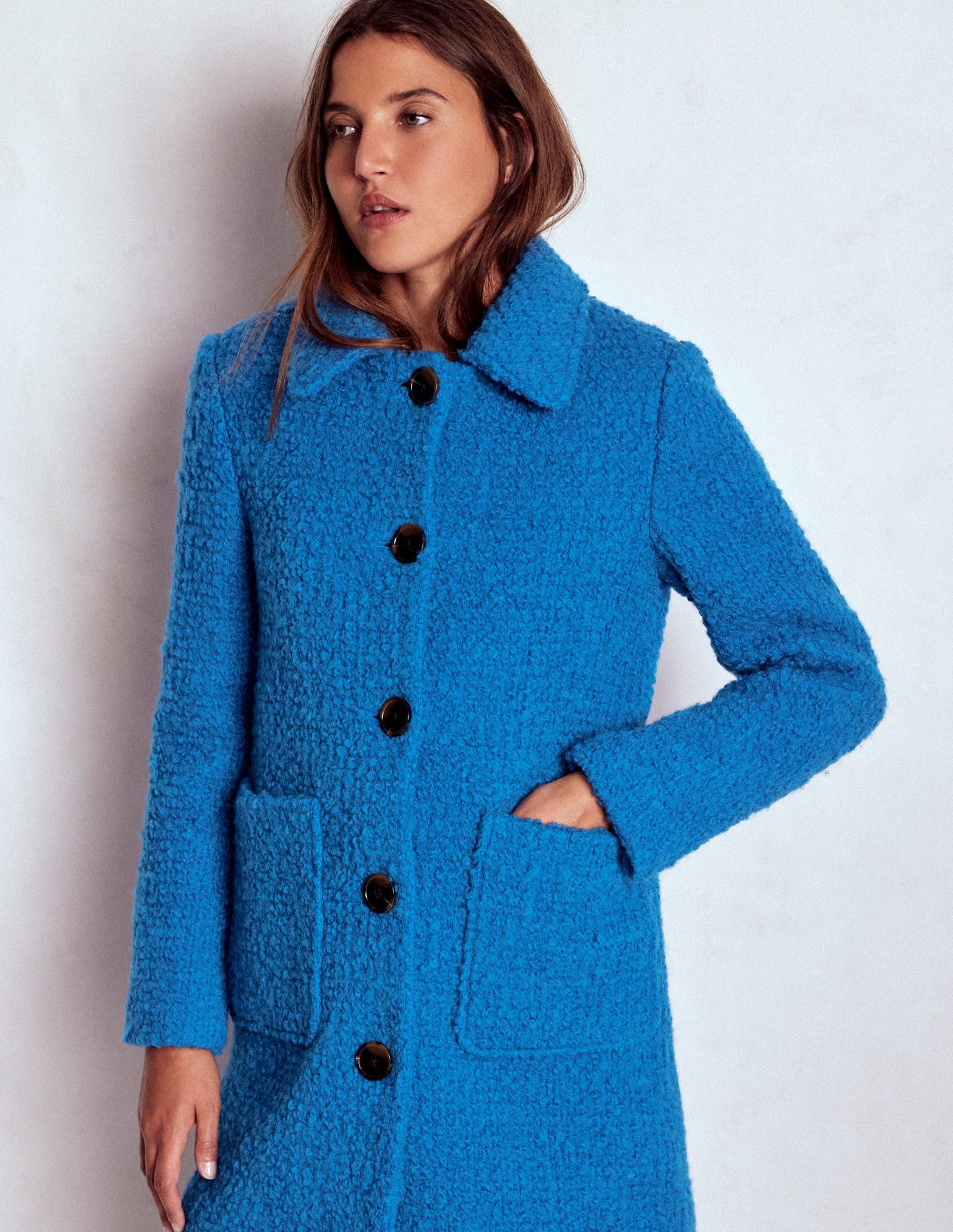 Carlisle Textured Coat-Cobalt Blue