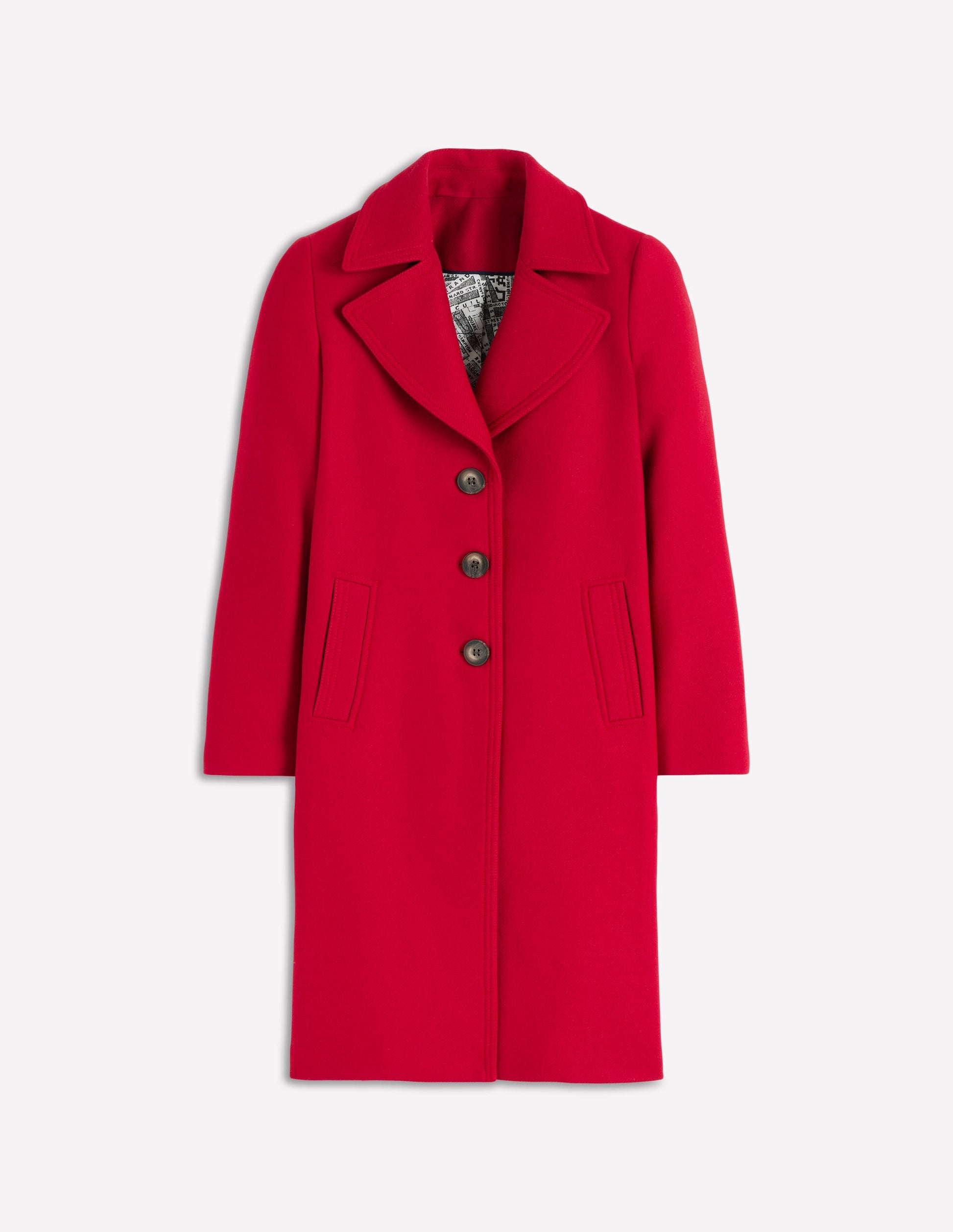 Newport Wool Coat-Cranberry Red-7