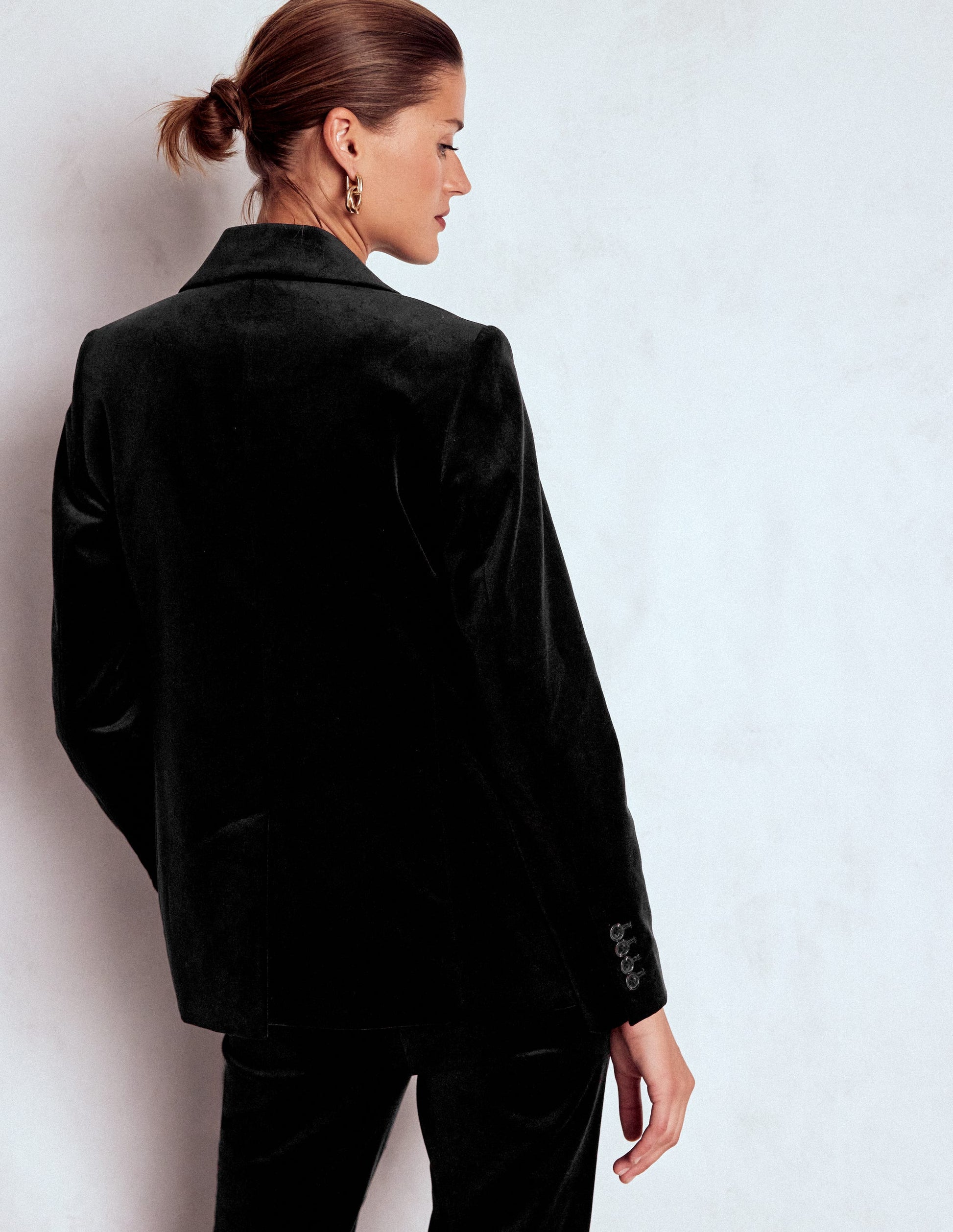 Stamford Velvet Blazer-Black-3