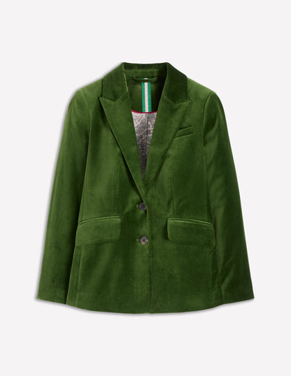 Stamford Velvet Blazer-Green Fir-6