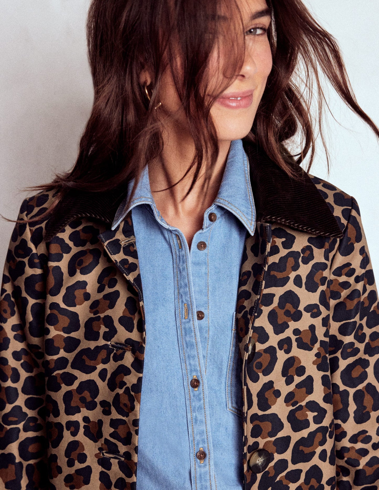 Lancaster Belted Mac-Leopard
