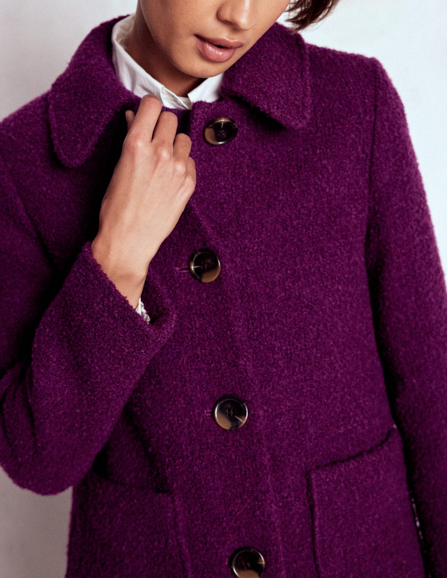 Carlisle Wool Coat-Plum Jam